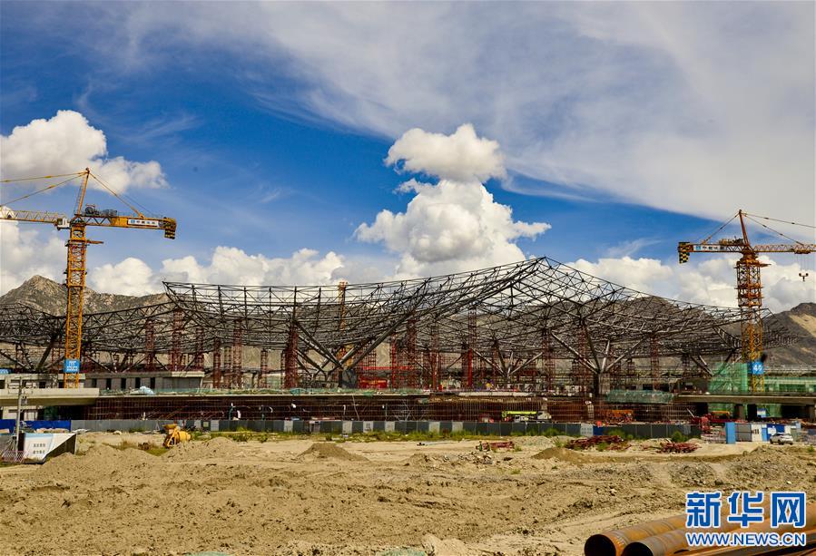 (圖文互動)(2)西藏拉薩貢嘎國際機(jī)場新建T3航站樓鋼結(jié)構(gòu)封頂